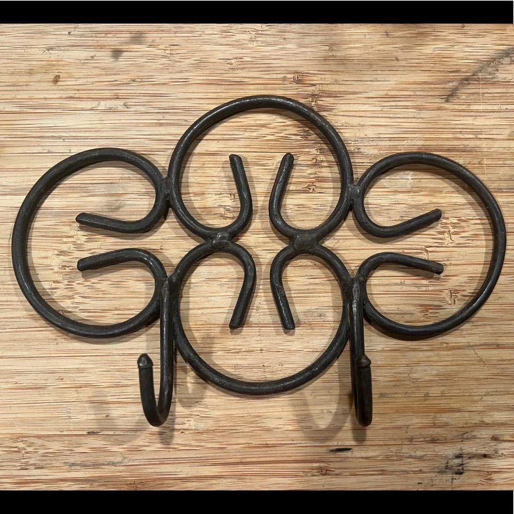 Rustic Brown industrial Metal Wall Decorative Scroll Hook